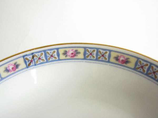 edgebrookhouse - Antique Heinrich & Co Selb Porcelain Small Bowls with Blue Boxes, Pink Floral and Gold Trim - Set of 6