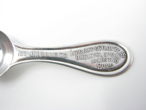 edgebrookhouse - Antique J.M. Bour Co. India and Ceylon Tea Silverplate Advertising Measuring Spoon