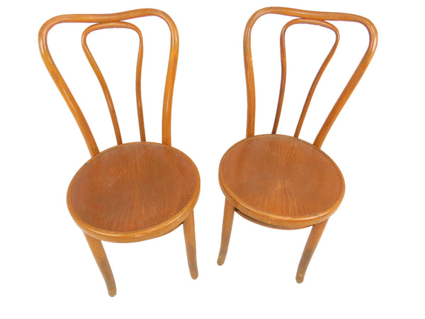 edgebrookhouse - Antique Jacob & Josef Kohn & Mundus Bentwood Side Chairs - a Pair