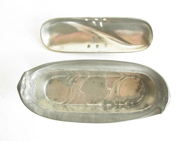 edgebrookhouse - Antique Kayserzinn Art Nouveau Pewter Double Bird Lidded Trinket Box by Hugo Leven