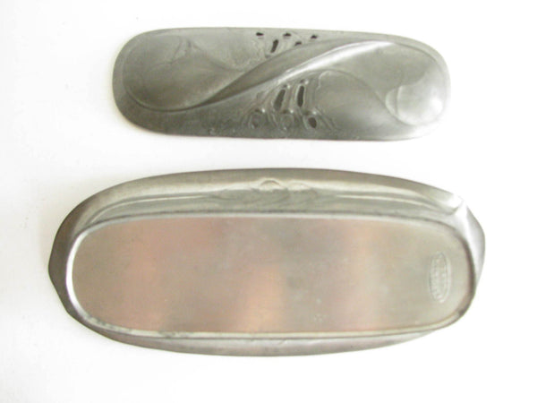 edgebrookhouse - Antique Kayserzinn Art Nouveau Pewter Double Bird Lidded Trinket Box by Hugo Leven