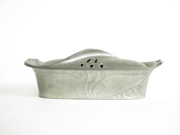edgebrookhouse - Antique Kayserzinn Art Nouveau Pewter Double Bird Lidded Trinket Box by Hugo Leven
