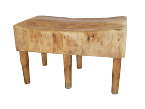 edgebrookhouse - Large Antique Six Legs Butcher Block Table / Kitchen Island by Bally Block Co
