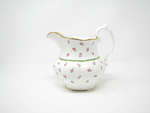 edgebrookhouse - Antique Mintons for Gilman Collamore New York Porcelain Pitcher with Hand-Painted Floral Design and Gold Detail