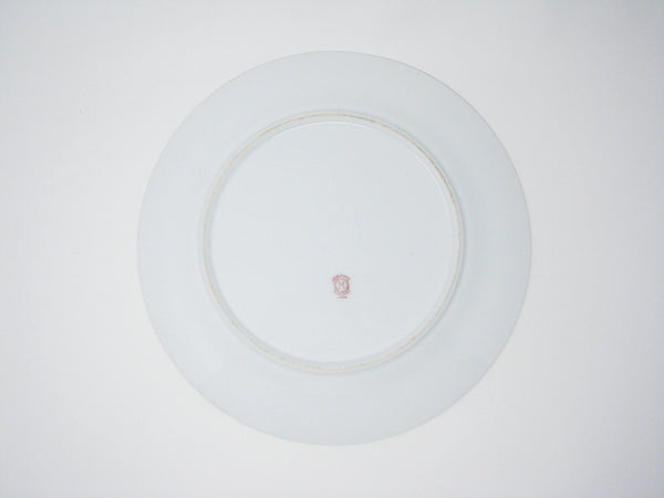 edgebrookhouse - Antique Noritake Hand-Painted Dinner Plates with Green, Gold and Floral Rim - Set of 10