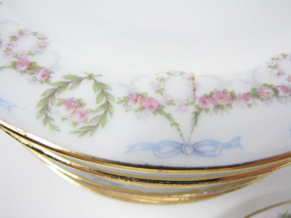 edgebrookhouse - Antique Porcelain Limousine (PL) M Redon Bread or Dessert Plates with Torch Floral Design - Set of 11