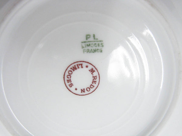 edgebrookhouse - Antique Porcelain Limousine (PL) M Redon Small Bowls with Torch Floral Design - Set of 10