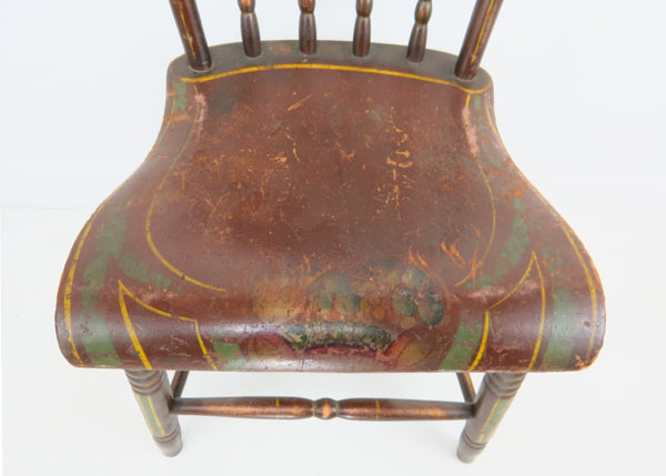 edgebrookhouse - Antique Primitive Pennsylvania Dutch Painted Side Chairs - Set of 16
