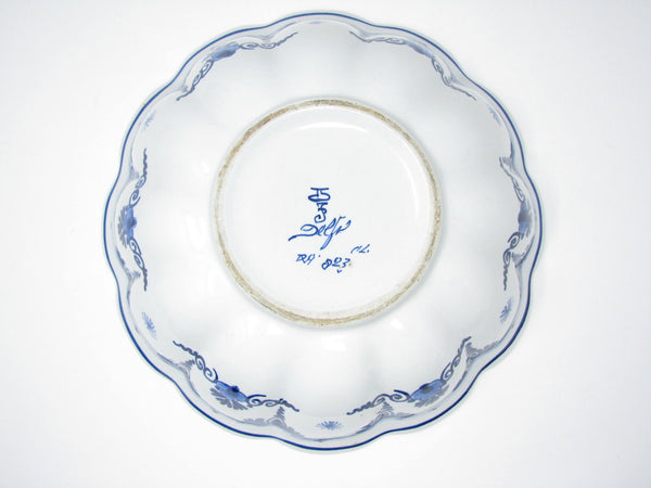 edgebrookhouse - Antique Royal Delft de Porceleyne Fles Large Bowl with Blue White Design