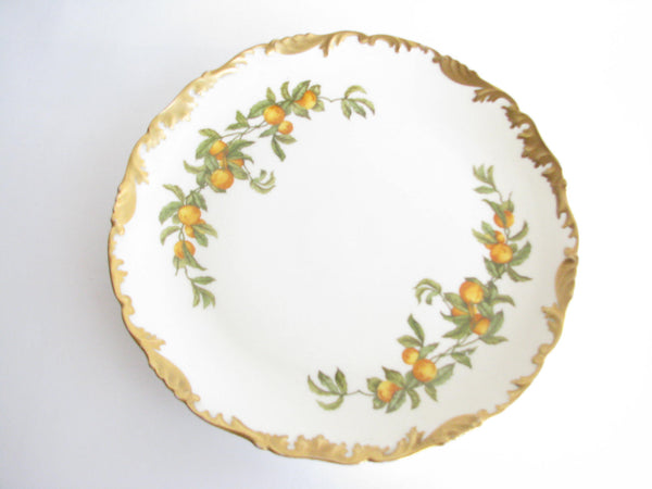 edgebrookhouse - Antique T & V Limoges France Depose Serving Platter with Oranges and Gilt Rim