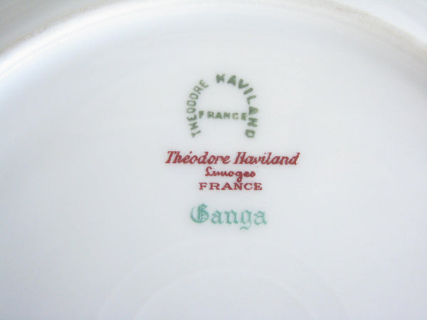 edgebrookhouse - Antique Theodore Haviland Ganga Floral Basket Luncheon or Salad Plates - Set of 12