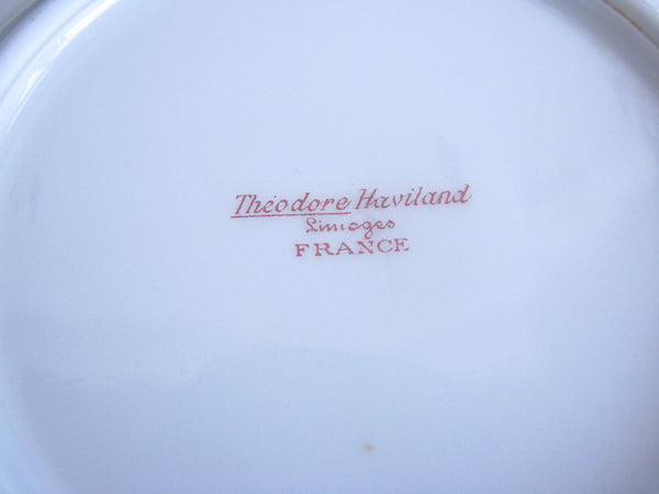 edgebrookhouse - Antique Theodore Haviland Limoges Hand-Painted Porcelain Covered Butter Dish