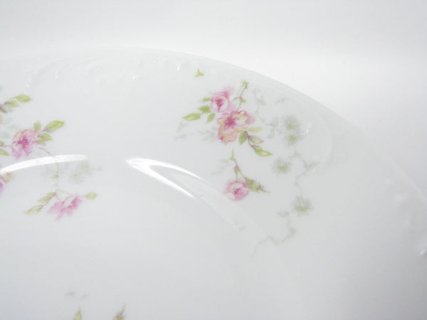 edgebrookhouse - Antique Theodore Haviland Limoges Porcelain Bread or Dessert Plates with Floral Design and Embossed Rim - Set of 8
