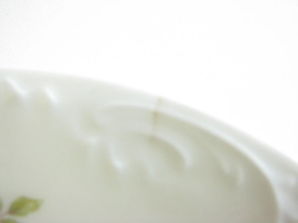 edgebrookhouse - Antique Theodore Haviland Limoges Porcelain Bread or Dessert Plates with Floral Design and Embossed Rim - Set of 8