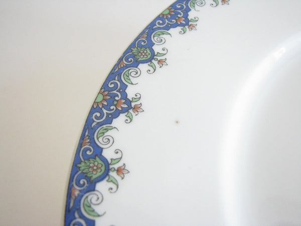 edgebrookhouse - Antique Union Ceramique (UC) France Limoges Porcelain Salad Plates for Marshall Field & Company Chicago Blue - Set of 9