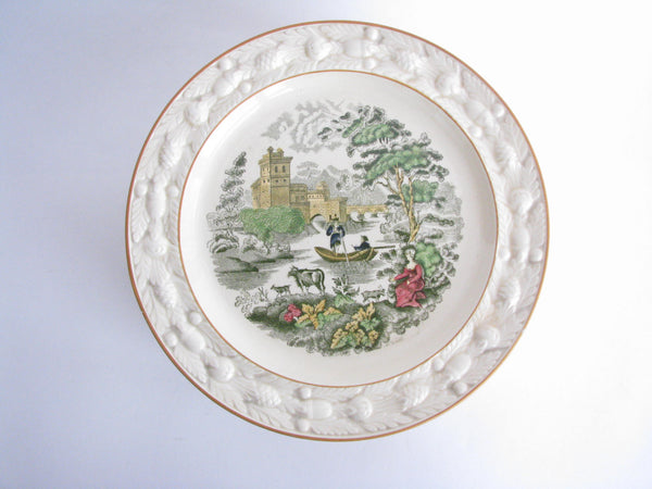 edgebrookhouse - Antique William Adams & Sons Italian Scenery Dinner Plates - Set of 10