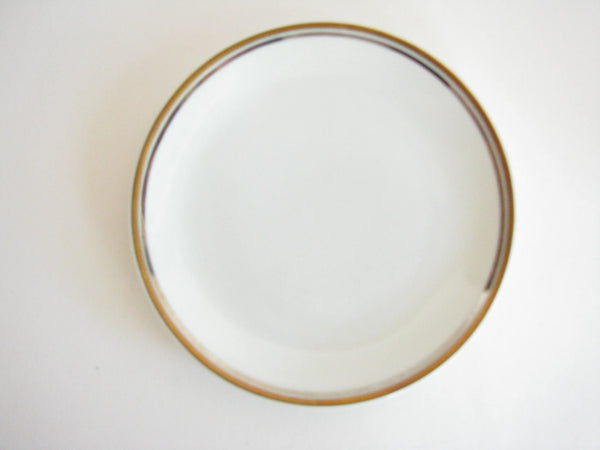 edgebrookhouse - Vintage Belcrest Royal Tiara Bavarian Porcelain Bread or Dessert Plates with Gold and Platinum Rim - Set of 12