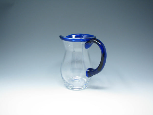 edgebrookhouse - Bergdala Glasswork Sweden Blue kant Kanna Glass Pitcher with Blue Details