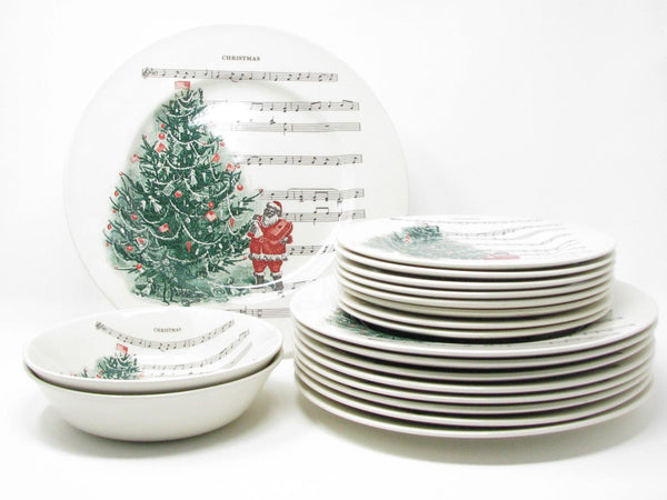 edgebrookhouse - Carly Dodsley Christmas Tree Dinnerware Set Made in England - 19 Pieces