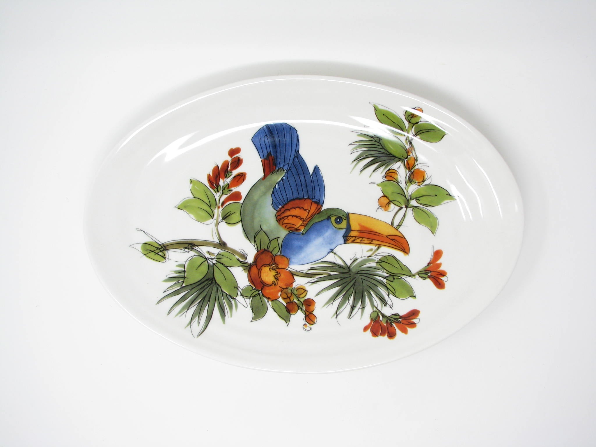 Ceramica Cuore Handmade Italian Ceramic Serving Platter with Tropical – edgebrookhouse