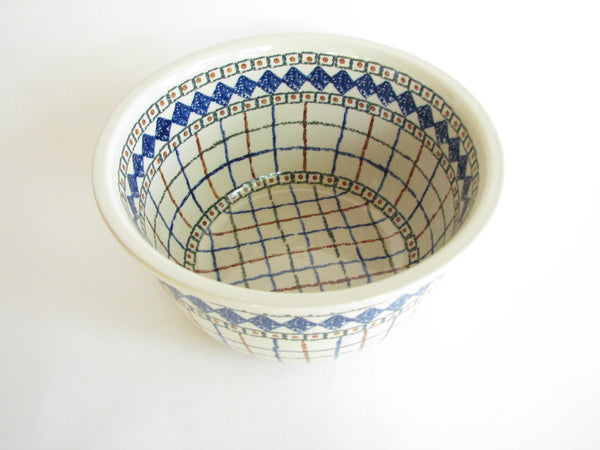 edgebrookhouse - Ceramika Artystyczna Boleslawiec Polish Pottery Large Mixing Serving Bowl with Geometric Pattern
