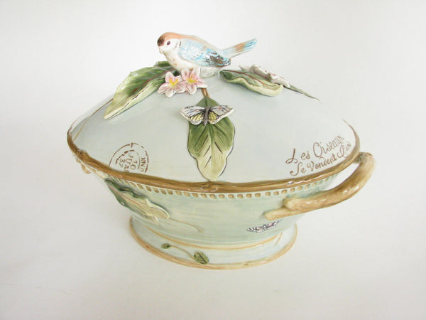 edgebrookhouse - Contemporary Fitz Floyd Toulouse Large Lidded Soup Tureen with Bird Finial