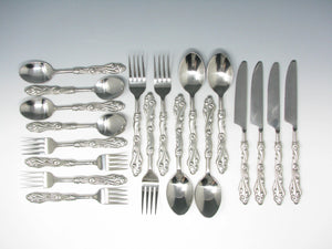 edgebrookhouse - Contemporary Wave Pewter Flatware Set by Pottery Barn - 19 Pieces