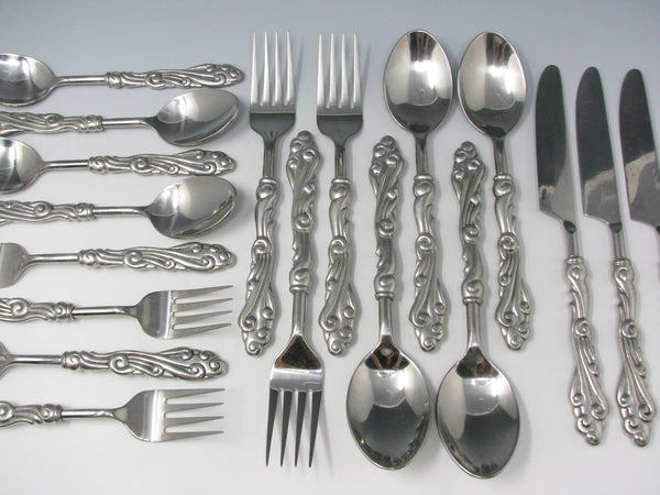 edgebrookhouse - Contemporary Wave Pewter Flatware Set by Pottery Barn - 19 Pieces