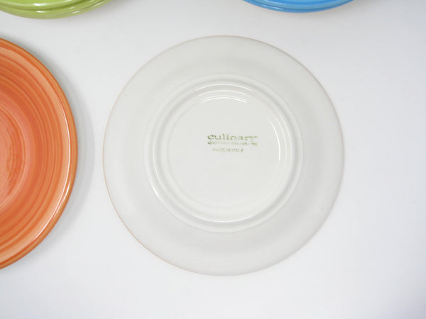 edgebrookhouse - Culinary Collection Italy Multi-Color Ceramic Salad Plates - 7 Pieces