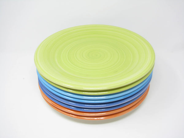 edgebrookhouse - Culinary Collection Italy Multicolor Ceramic Dinner Plates - 8 Pieces