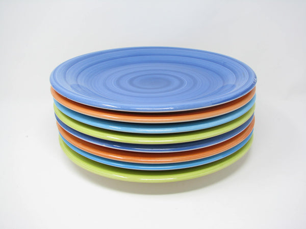 edgebrookhouse - Culinary Collection Italy Multicolor Ceramic Dinner Plates - 8 Pieces