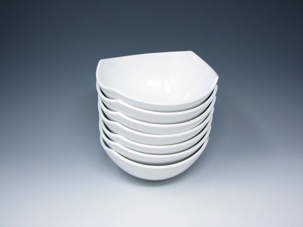 edgebrookhouse - Dansk Classic Fjord White Square Coupe Porcelain Bowls - 7 Pieces