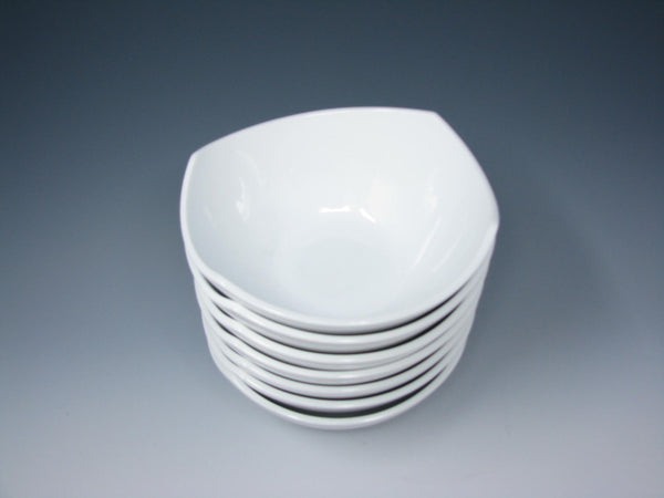 edgebrookhouse - Dansk Classic Fjord White Square Coupe Porcelain Bowls - 7 Pieces
