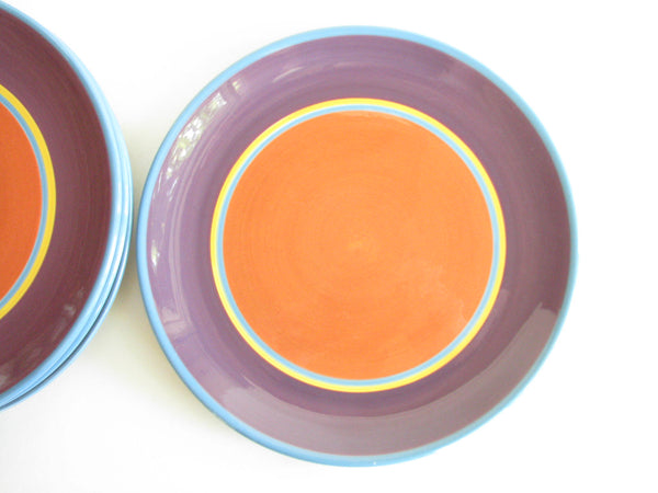 edgebrookhouse - Dansk Coba Mayan Purple Dinner and Salad Plates Set - 8 Pieces