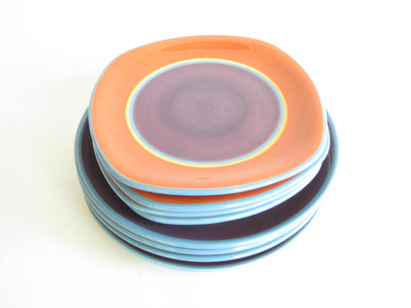 edgebrookhouse - Dansk Coba Mayan Purple Dinner and Salad Plates Set - 8 Pieces