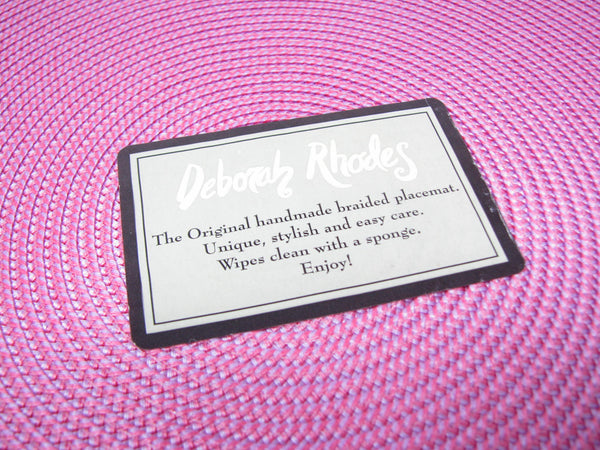 edgebrookhouse - Deborah Rhodes New York Round Pink Braided Nylon Placemats - 8 Pieces