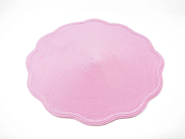 edgebrookhouse - Deborah Rhodes New York Round Pink Braided Nylon Placemats - 8 Pieces