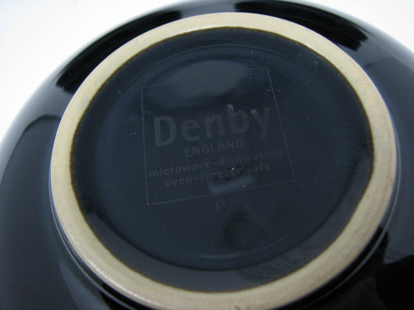 edgebrookhouse - Denby Jet Glossy Black and White Stoneware Bowls - 6 Pieces