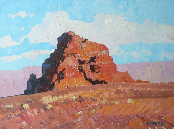 edgebrookhouse - Desert Landscape Oil on Board by American Impressionist Artist Alan H. Curtis (1943- )