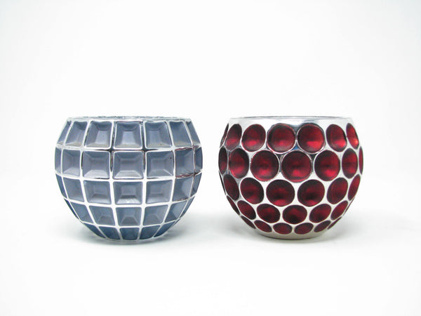 edgebrookhouse - Fitz & Floyd Fifth Avenue Glass Sphere Candle Holders - Set of 2