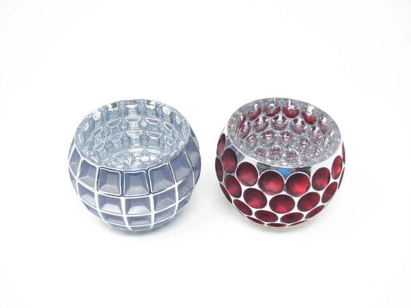 edgebrookhouse - Fitz & Floyd Fifth Avenue Glass Sphere Candle Holders - Set of 2