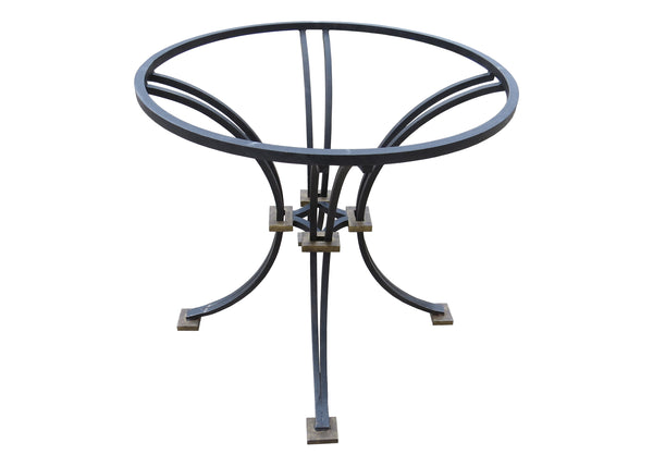 edgebrookhouse - French Art Deco Iron and Gilt Center Table in the Manner of Jacques Adnet and Gilbert Poillerat