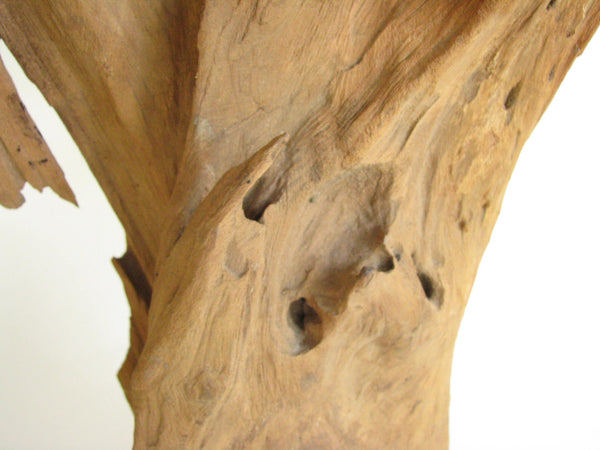 edgebrookhouse - Hand Crafted Teak Driftwood & Double Blown Glass Sculpture or Terrarium A