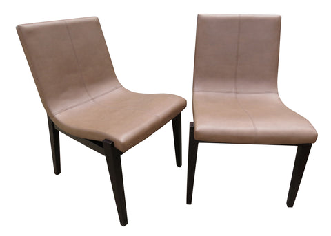 edgebrookhouse - Holly Hunt Siren Leather Side Chairs - a Pair