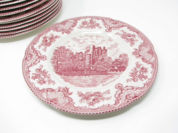 edgebrookhouse - Johnson Brothers Old Britain Castles Pink Ironstone Dinner Plates - 12 Pieces