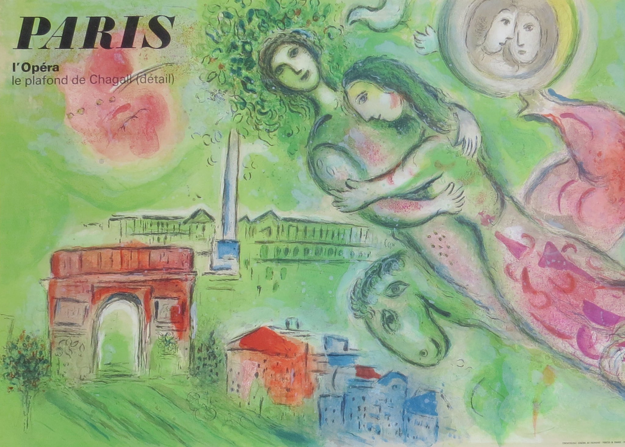 1964 Marc Chagall Paris l'Opera Romeo & Juliet Lithographic Poster