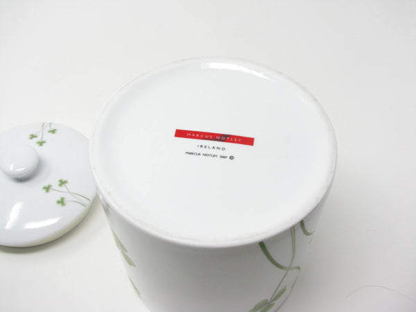 edgebrookhouse - Marcus Notely Ireland Medium Porcelain Lidded Canister with Shamrocks