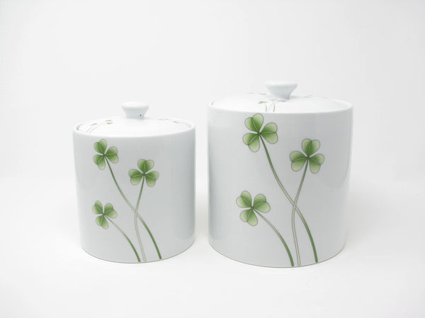 edgebrookhouse - Marcus Notely Ireland Medium Porcelain Lidded Canister with Shamrocks