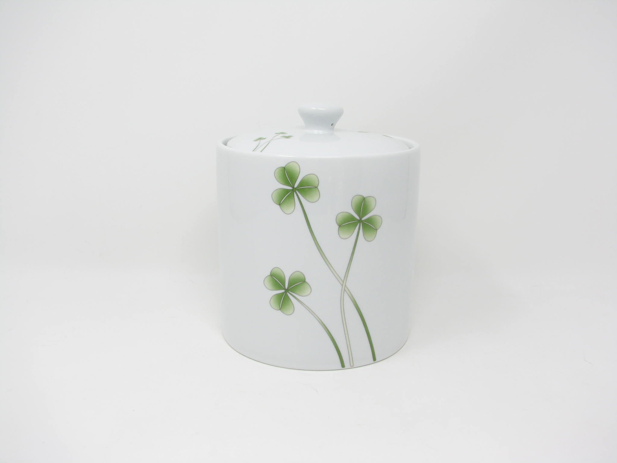 edgebrookhouse - Marcus Notely Ireland Medium Porcelain Lidded Canister with Shamrocks