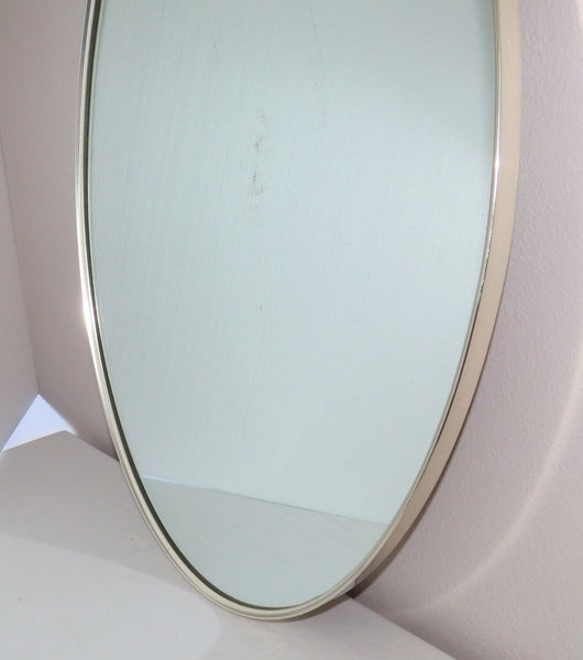 edgebrookhouse - Mid-Century Modern Turner Manufacturing Oval Chrome Mirror